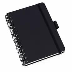 Caderneta Moleskine Grande Preto Wire-o Com Suporte Caneta Capa Dura Universitária Estudante Executiva