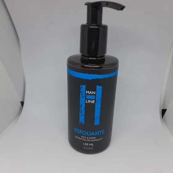 Esfoliante Facial e Barba Man Line Bohr 120ml Semente de Damasco Limpeza Profunda