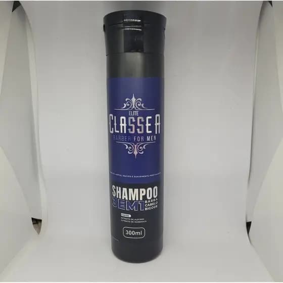 Shampoo 3 em 1 Barba Cabelo Bigode 300ml Limpeza Profunda Masculino Profissional