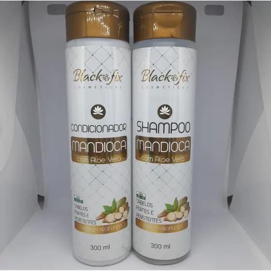 Kit Shampoo+Condicionador Mandioca Com Aloe Vera - Black Fix