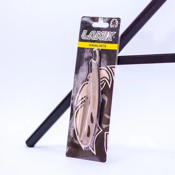 Navalhete Profissional Lamix Aço Inoxidável Prata Barbeiro + Lâmina Universal