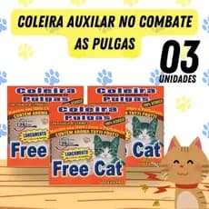 3Un Coleira Anti-Pulga Cachorro Gato Pet