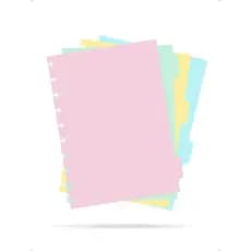 Kit 4 Divisórias Caderno de Disco B5 Escolar Universitário
