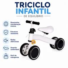 Triciclo Infantil De Equilíbrio Brinquedo Mini Bicicletinha Para Bebês Sem Pedal