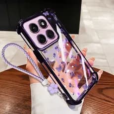 Capa VRQR Para Motorola Moto Edge 50 60 70 Fusion 60S 5G Pequeno Arco Fresco Transparente Anti Queda De Telefone Com Cor