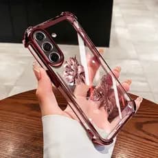 VRQR Capa Para Samsung Galaxy A17 A27 A37 A57 A56 A36 A26 A16 5G 4G Butterfly World De Telefone Transparente À Prova De