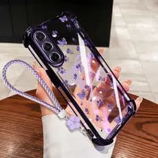 Capa VRQR Para Samsung Galaxy A57 A37 A27 A17 A56 A36 A26 A16 5G 4G Pequeno Arco Fresco Transparente Anti Gota Caso De T