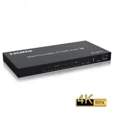 4K 60Hz HDMI Switch Splitter 2x8 2 Em 8 Saídas Comutador De Áudio E Vídeo Para PS3 PC Projetor De Monitor HDTV