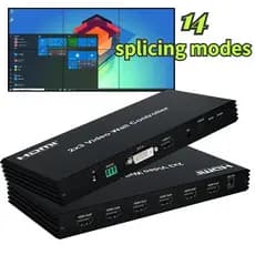 Controlador De Parede De Vídeo HDMI 1080P 2x3 2x2 3x2 1x3 6 Telas Processador De Emenda TV Splicer Com Ajuste De Moldura