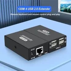 120M 4 Portas Extensor USB Sobre Ethernet RJ45 Cat6 Cabo Hub Adaptador Conversor Para Teclado Mouse Impressora Scanner