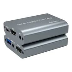 Placa De Captura De Vídeo USB 4K @ 60Hz HDMI Jogo Dispositivo De Transmissão Ao Vivo Microfone 1080P HD Grabber﻿ Caixa D