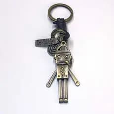 YHMQM1314 Punk Retro Super Fofo Desenho Animado Mini Robô Chaveiro Pingente Criativo