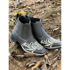 Botina Bota Country Texana Feminina Bordado Floral Roça Rodeio Cowboy Peão Envio Já