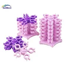 Sellbest Bobinas De Costura Torre Clipes De Armazenamento Suporte Para Carretel De 30 Fios De Plástico Braçadeiras Organ