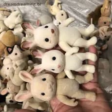 1PC Floresta Família Animal Figura Urso Cão Flocado Shaggy Estatueta Modelo Para Criança Defeitos De Fábrica .