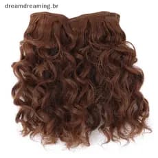 Novo 15 * 100cm Extensões De Cabelo Encaracolado De Alta Qualidade Para Todas As Bonecas Cabelos De Bricolage Wigs .