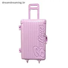 D-Mala Boneca Acessórios Compras Ao Ar Livre Viagem Caixa De Armazenamento Roupas Sapatos Brinquedos Puxar 13.6g .