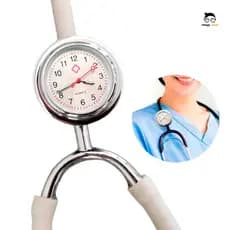 Relógio Para Estetoscópio Prata Universal Médico Enfermagem Durável Resistente Enfermeira Preciso