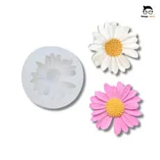 Molde Silicone Flor Margarida Para Sabonete Artesanal Resina Vela Biscuit Moldes 3D Vela Gesso Artes