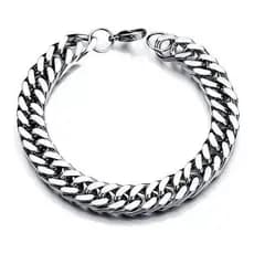 Pulseira Masculina Larga Grumet 6 mm Largura Aço Inox 316l