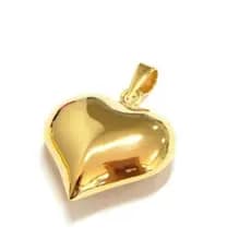 Pingente - Coração Dourado (Banho em Ouro 18k)