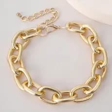 Colar Feminino Gargantilha Chocker Correntaria Grossa Folheada Banhado Corrente Ouro Folheado
