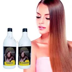 Kit Escova Progressiva Perfect Brasil - Shampoo Anti-Resíduos e Gel Alisante 1 Litro