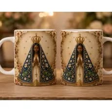 Caneca nossa senhora Aparecida religiosa caneca de personalizada arte realista porcelana xícara católica sublimação