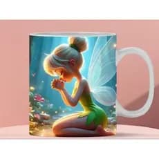 Caneca personalizada fada sininho tinker Bell caneca de porcelana xícara Disney Peter pan sublimação caneca branca