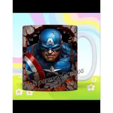 Caneca personalizada arte 3D capitão América super heróis caneca de porcelana Marvel filmes xícara genk sublimação