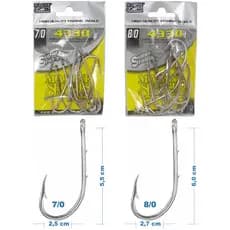 Anzol Marine Sports 4330 Super Strong 7/0 ao 8/0 Nickel 10 Unidades