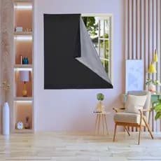 Cortina Painel Blackout PVC com Velcro Autocolante para Sala Quarto e Cozinha