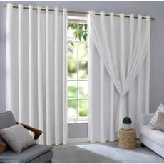 Cortina Blackout Blecaute Com Voil Voal Liso 2,80 m x 2,30 m para sala, escritorio, quarto Cores