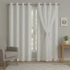 Cortina Blackout com Voal Voil corta 100 % a luz 2,80 X 2,30 m para sala, escritorio, quarto