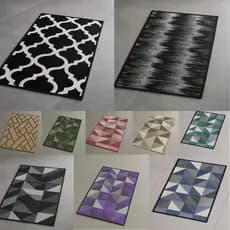Kit 5 Tapetes de Porta Antiderrapante Capacho 65x35cm Estampas Variadas