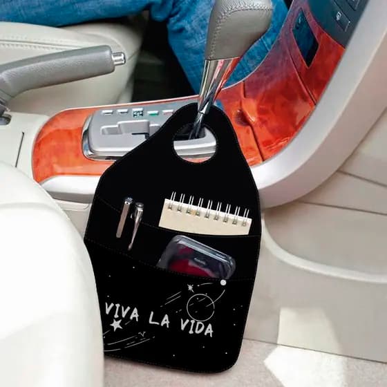 Lixeira para Carro Automático com Bolso Multifuncional Viva La Vida