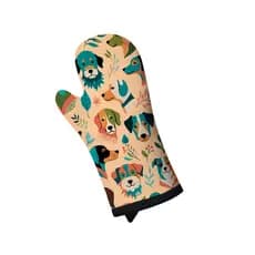 Luva de Cozinha Forno em Neoprene Cachorros Coloridos