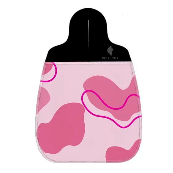 Lixeira de Carro em Neoprene Vaca Leiteira Rosa Curvas