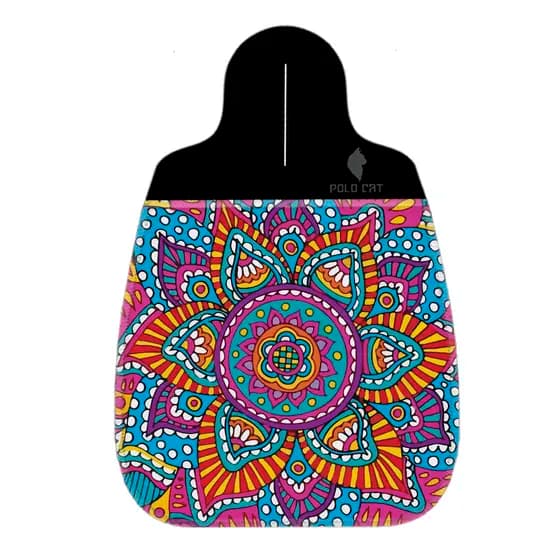 Lixeira de Carro em Neoprene Mandala Bolinhas Colorido