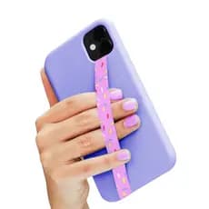 Fita Salva Celular Espessura 1,5cm Granulado Colorido Rosa