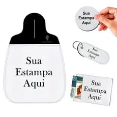 Kit Lixeira de Carro Chaveiro Porta Documento CNH e Porta Copo Personalizada Sua Estampa Aqui