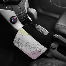Lixeira de Carro Automatico Duplo Rosa Amarelo Bolinhas Petalas