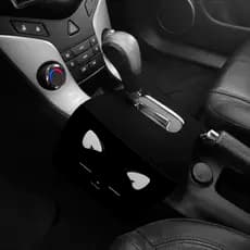 Lixeira de Carro Automatico Duplo Gato Preto Japones