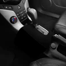 Lixeira de Carro Automatico Duplo Fundo Preto Basico