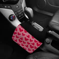 Lixeira de Carro Automatico Duplo varios Corações Vermelho