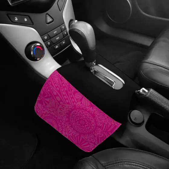 Lixeira de Carro Automatico Duplo Floral Fuchsia Rosa