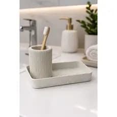 Porta Escova de Dente/Porta Treco Organizador de Banheiro | Suporte Escova Dental /Bandeja | Organizador de Pia Banheiro