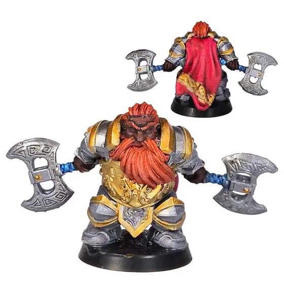 Miniatura RPG Paladino Anão Clérigo Pintada Durak Personagem Herói Resina D&D 28mm Pathfinder Dungeons and Dragons