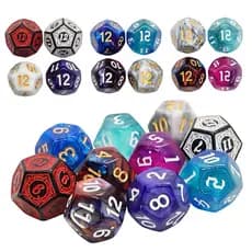 Kit 4 Dados D12 Daggerheart Dualidade RPG | Conjunto 12 Faces Hope Fear T20 D&D | D12 Poliedrico