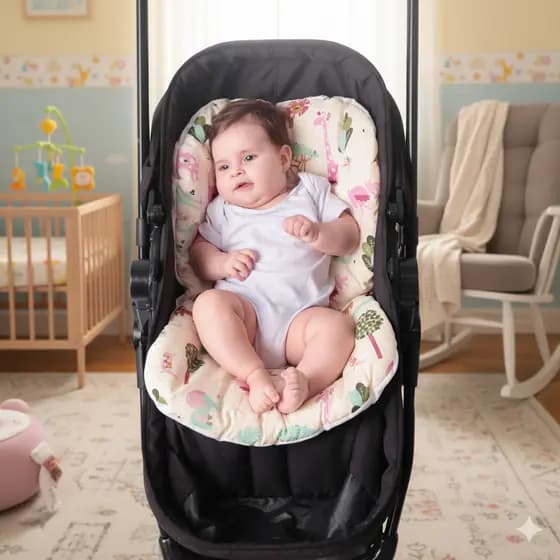 colchão para carrinho de bebê Moisés tamanho universal acolchoado